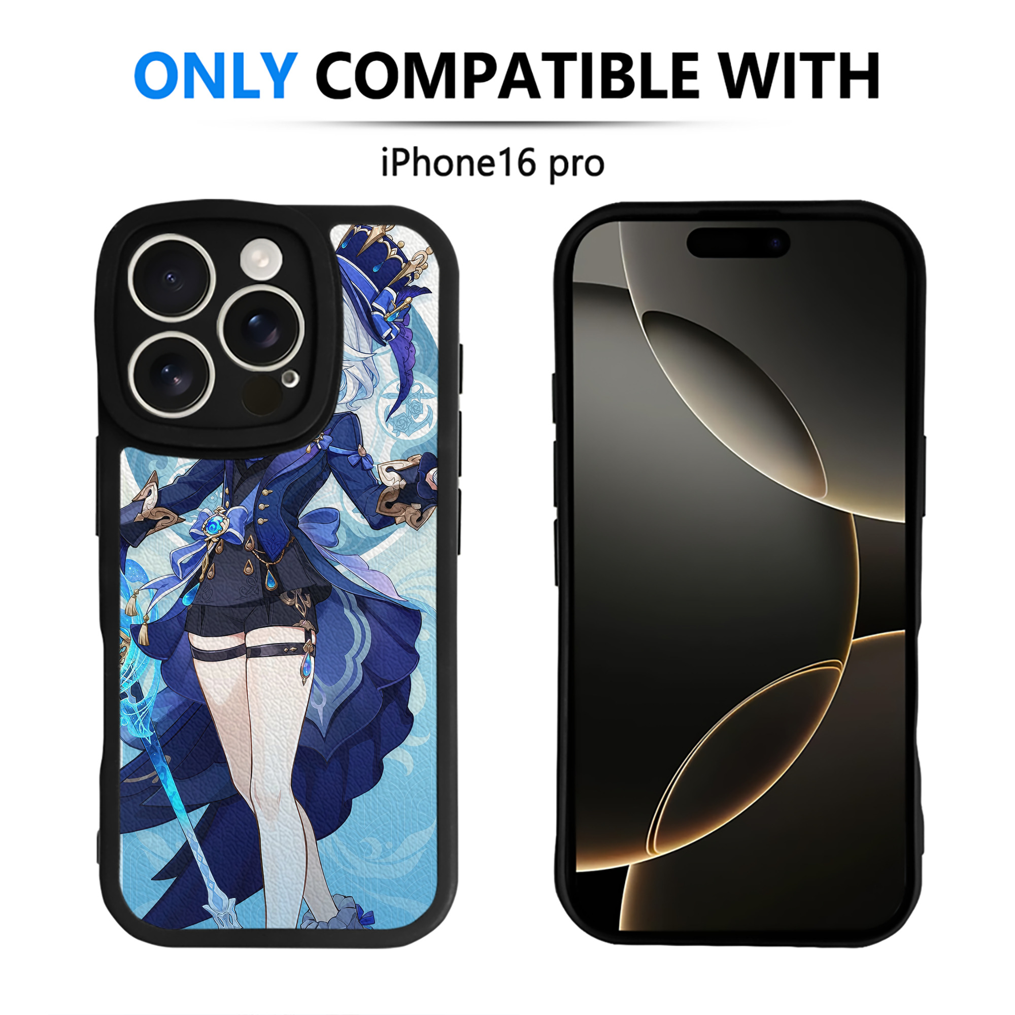げんし神 genshin 【iPhone 16シリーズ対応】シリコンスマホケース（レザー調） 材質：シリコン